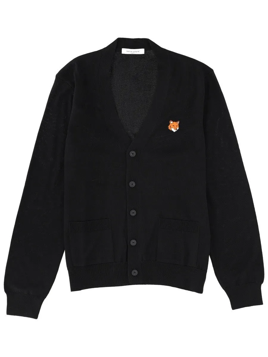Maison Kitsune "FOX HEAD" CARDIGAN sold by Siebentaschen