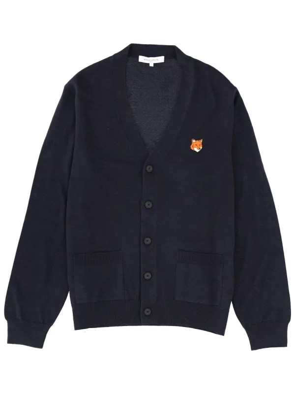 Maison Kitsune "FOX HEAD" CARDIGAN sold by Siebentaschen