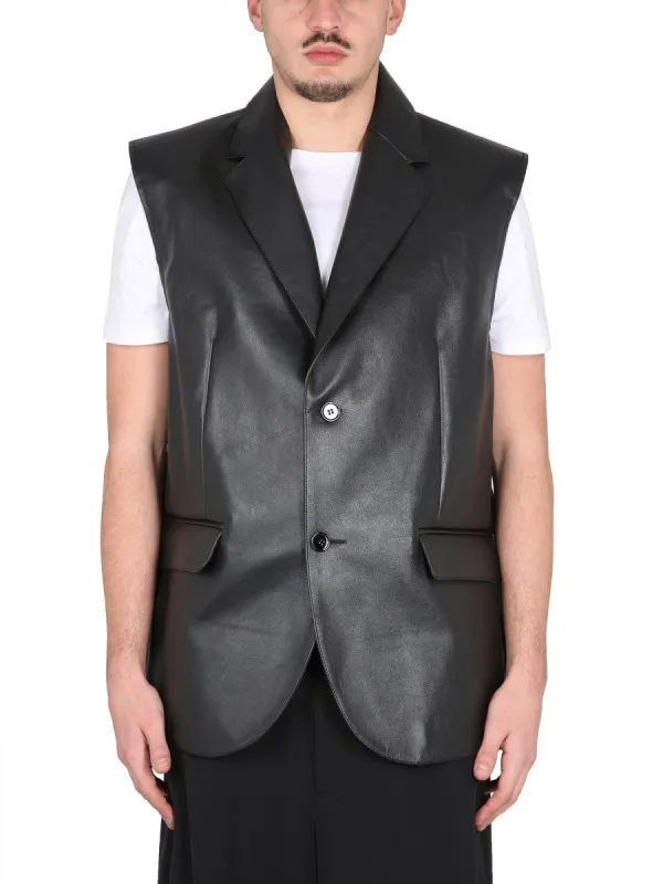 MM6 MAISON MARGIELA LEATHER VEST sold by Siebentaschen