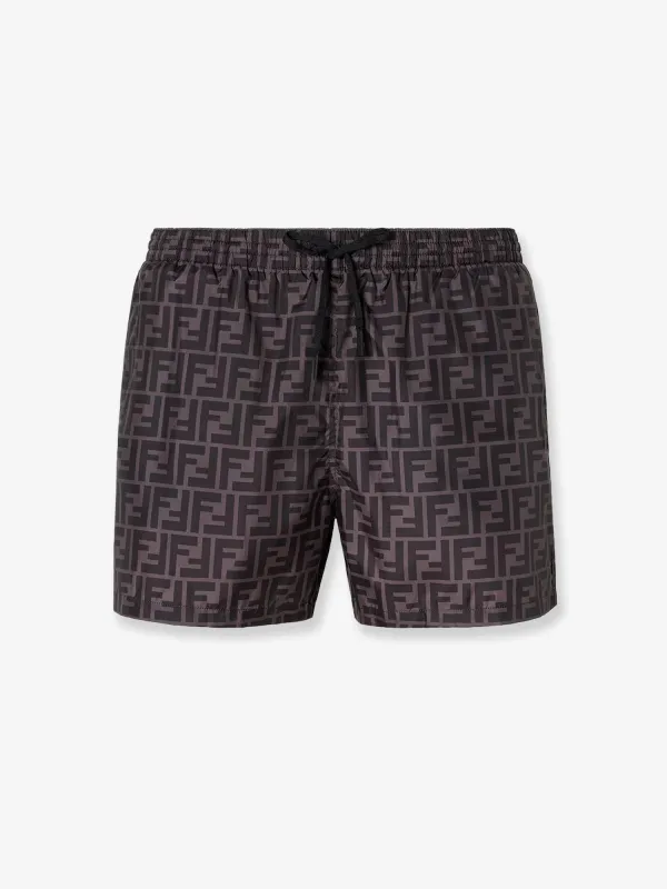 Fendi FF nylon swim trunks sold by Siebentaschen