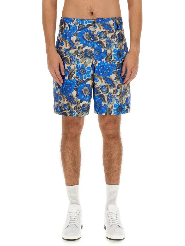 Moschino SHORT ALL OVER BLUE FLOWER sold by Siebentaschen