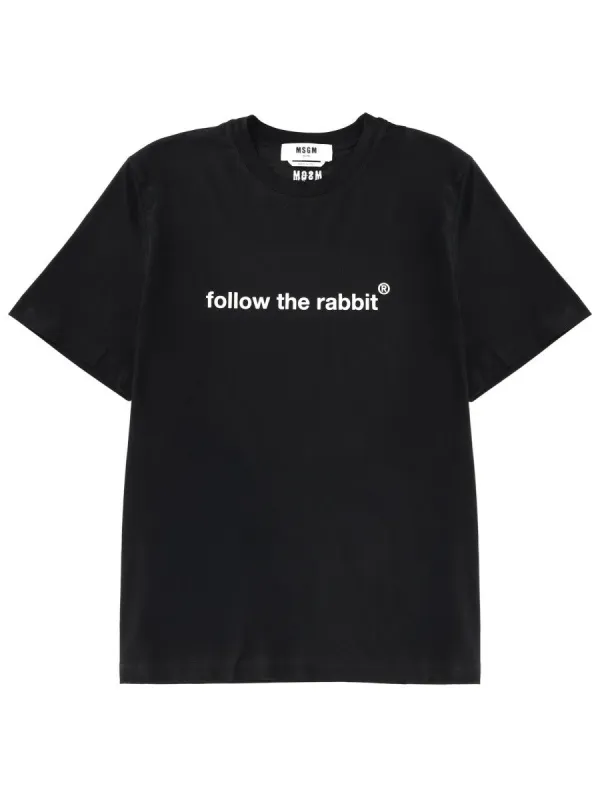 msgm "FOLLOW THE RABBIT" T-SHIRT sold by Siebentaschen