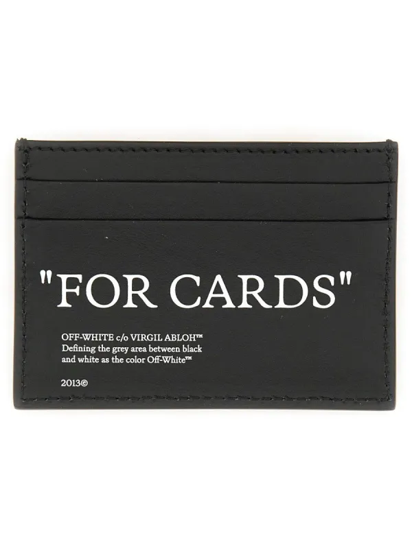 Off-white "QUOTA" CARD HOLDER sold by Siebentaschen