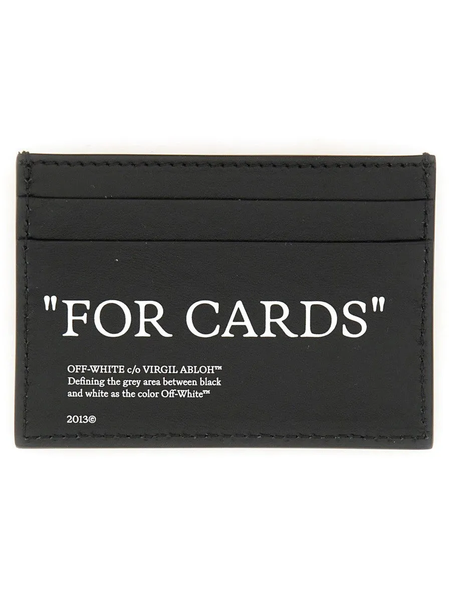Off-white "QUOTA" CARD HOLDER sold by Siebentaschen