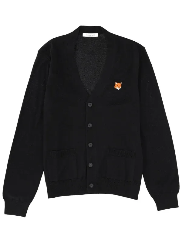 Maison Kitsune "FOX HEAD" CARDIGAN sold by Siebentaschen