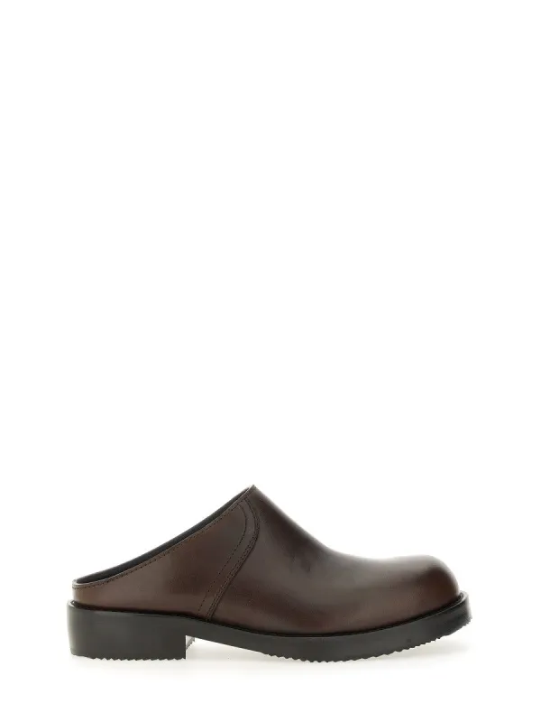 Dries Van Noten LEATHER CLOGS sold by Siebentaschen