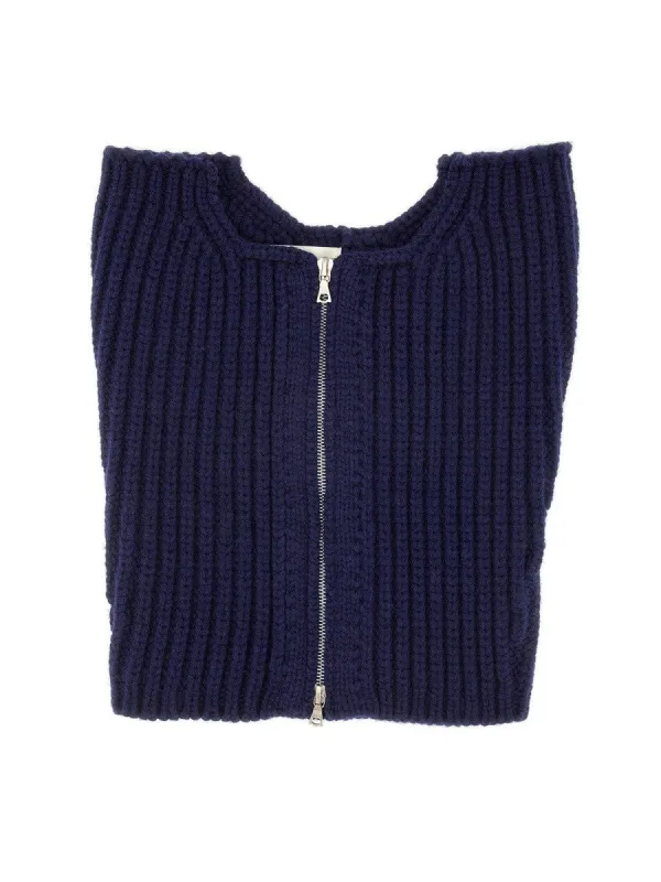 Dries Van Noten WOOL NECK WARMER WITH ZIPPER sold by Siebentaschen
