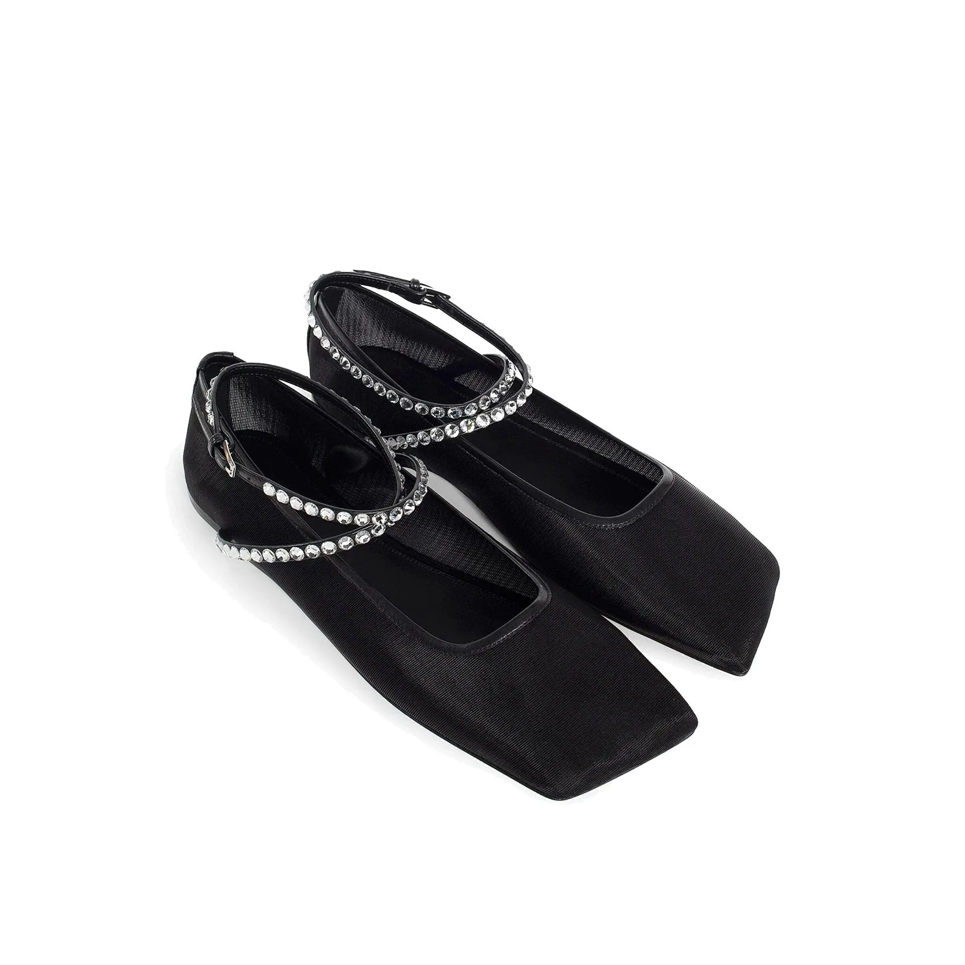 Amina Muaddi Mesh Crystal Ballerina Flats sold by Siebentaschen product image thumbnail 5