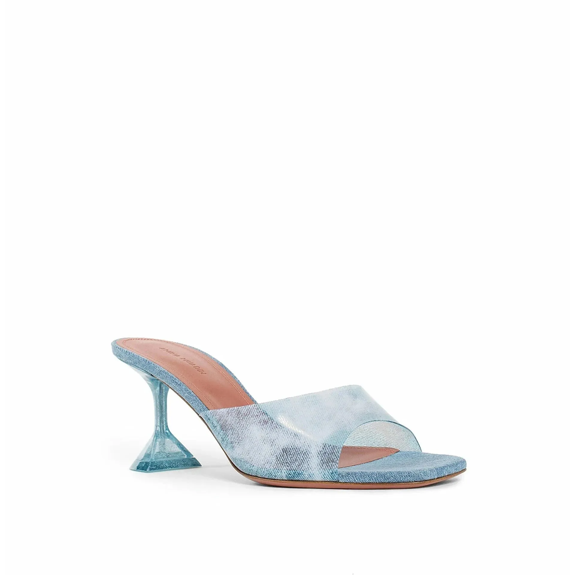 Amina Muaddi Lupita Glass Pvc Denim Mules sold by Siebentaschen product image thumbnail 2