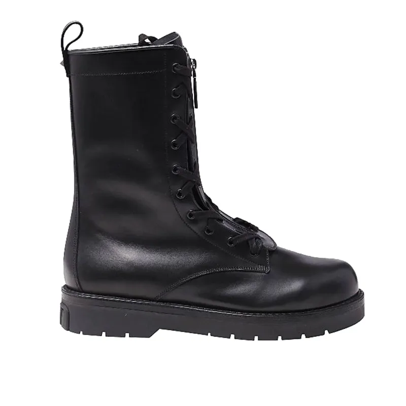 Valentino Garavani Combat Leather Boots sold by Siebentaschen