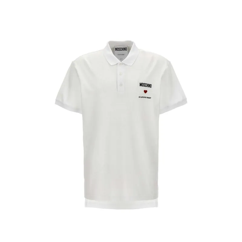 Moschino Couture In Love We Trust Cotton Polo sold by Siebentaschen