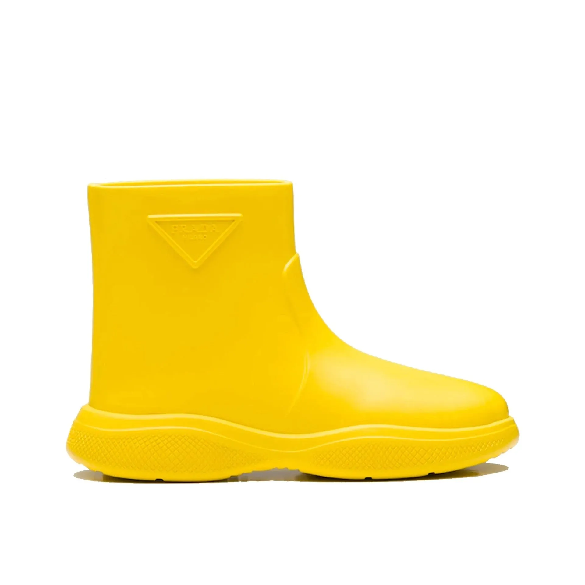 Prada Logo Rubber Boots sold by Siebentaschen