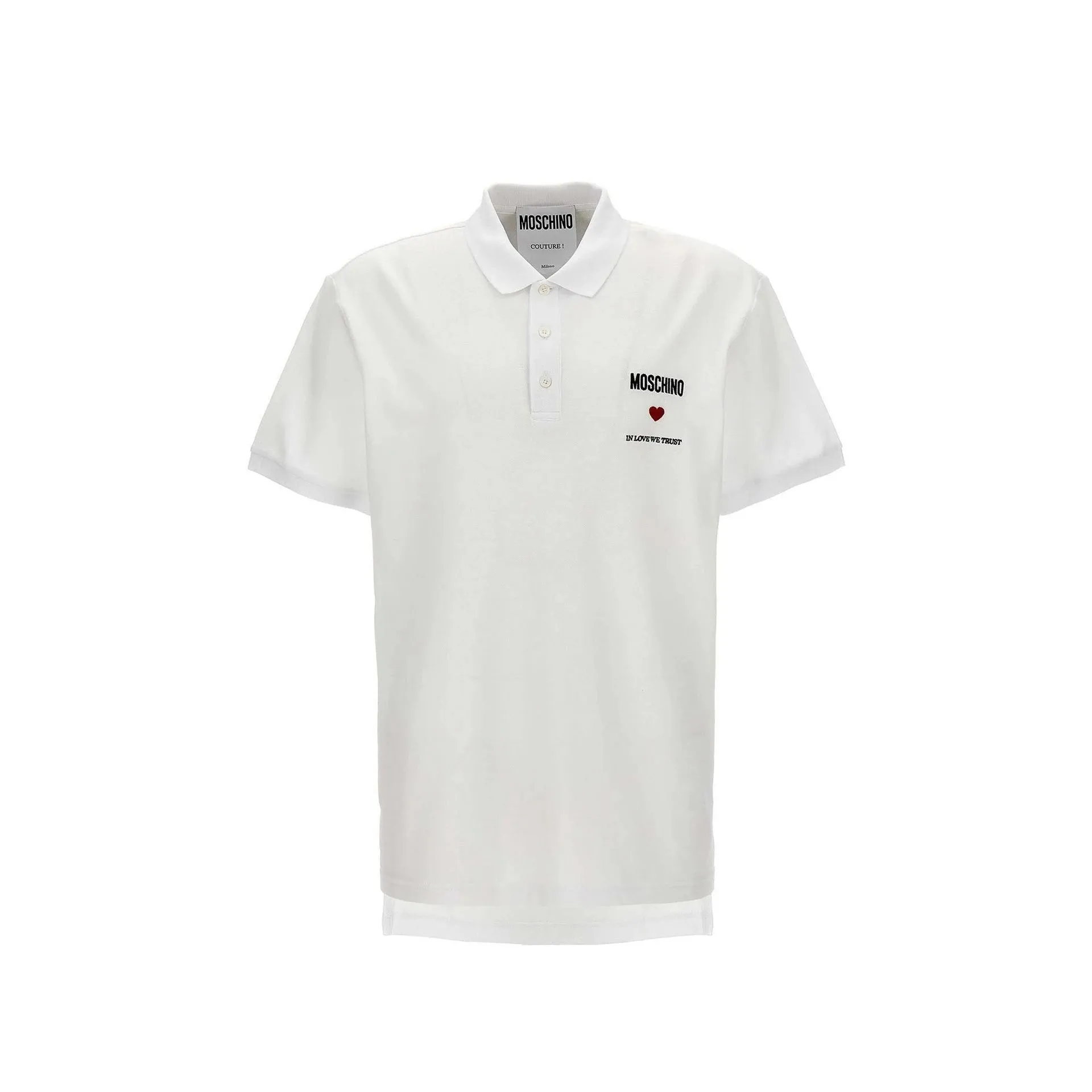 Moschino Couture In Love We Trust Cotton Polo sold by Siebentaschen