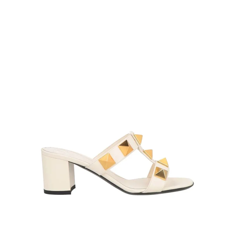 Valentino Garavani Roman Stud Leather Sandals sold by Siebentaschen