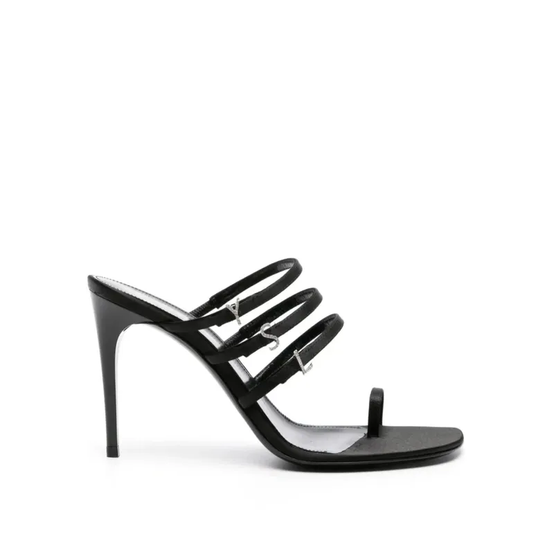 Saint Laurent Jerry 95 Satin Sandals sold by Siebentaschen