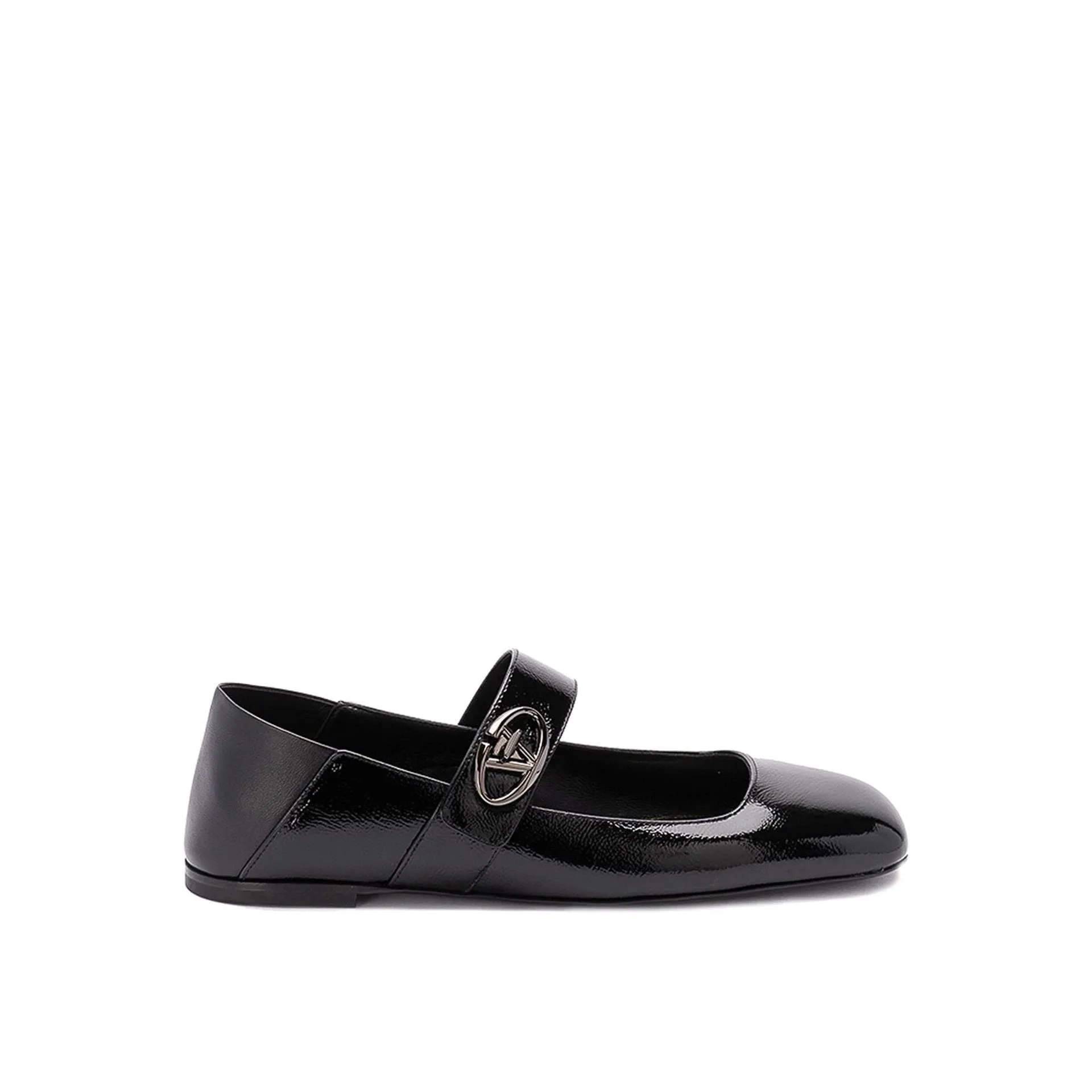 Valentino Garavani Leather Locker Ballerina Flats sold by Siebentaschen