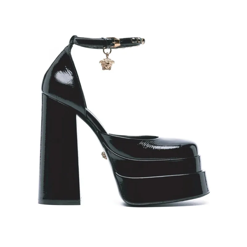 Versace Leather Platform Sandals sold by Siebentaschen