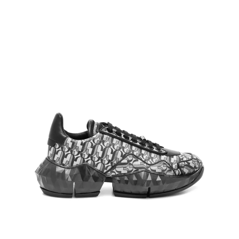 Jimmy Choo Diamond JC Monogram Glitter Leather Sneakers made by Jimmy Choo