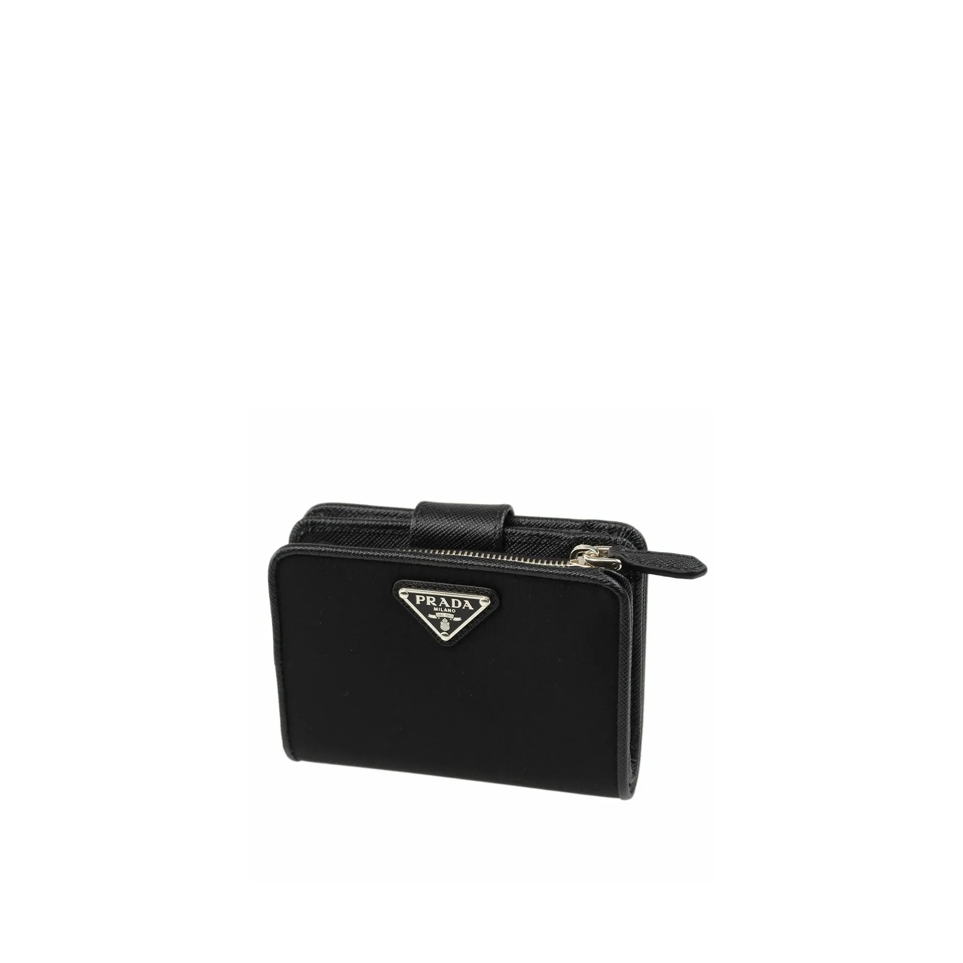Prada Nylon and Leather French Wallet sold by Siebentaschen