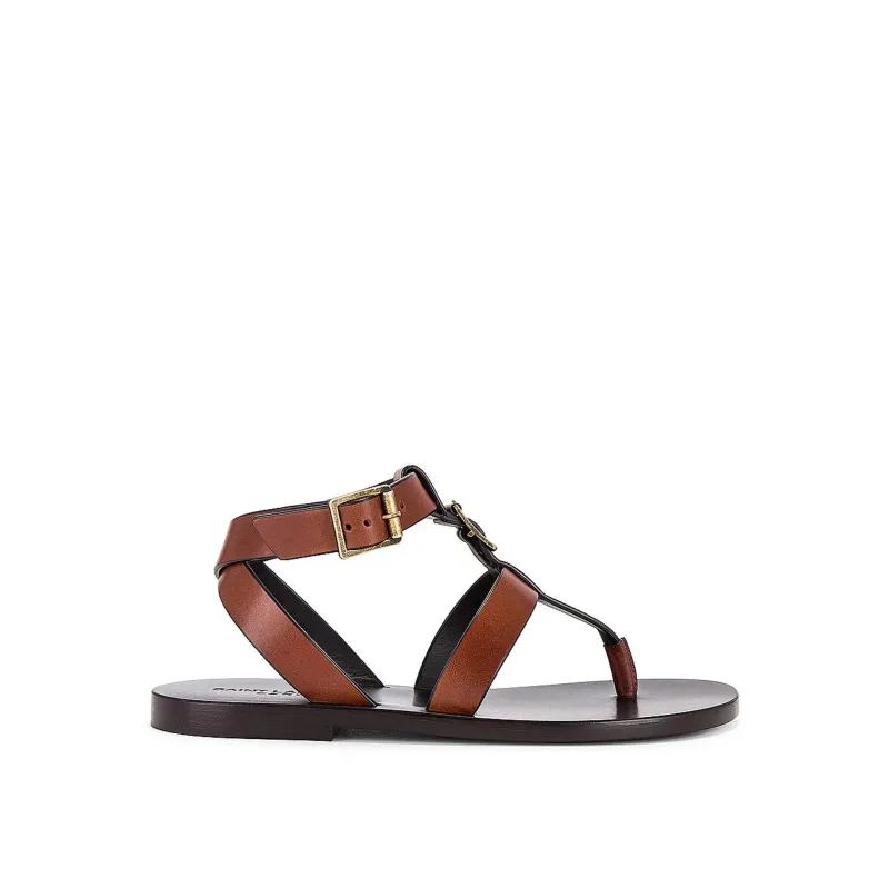 Saint Laurent Hardy Leather Sandals sold by Siebentaschen