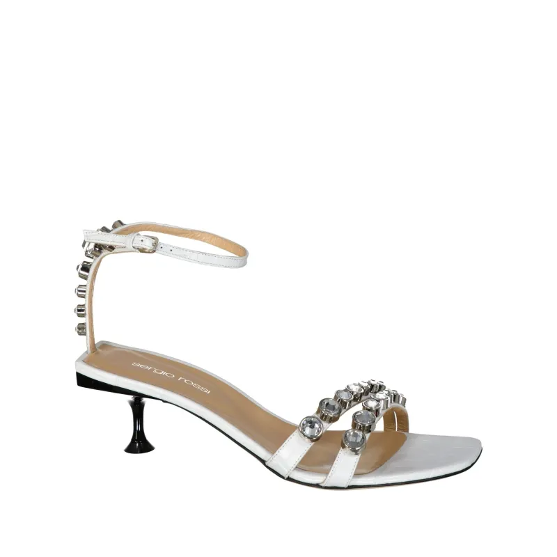 Sergio Rossi Leather Crystal Sandals sold by Siebentaschen