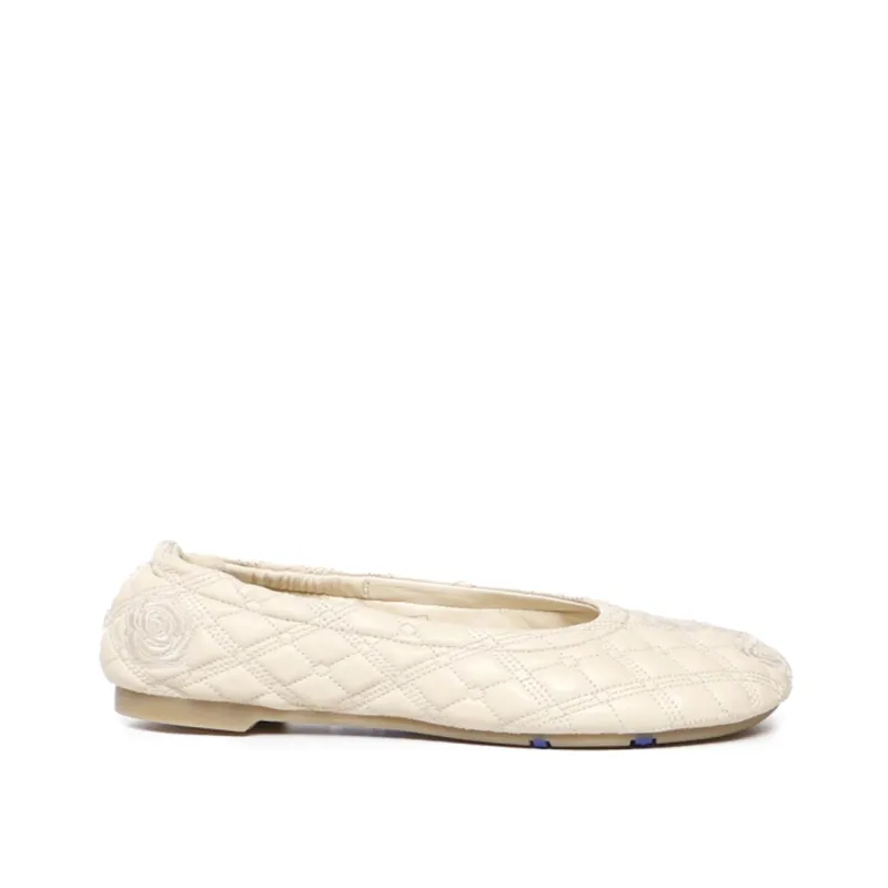 Burberry Sadler Leather Ballerina Flats sold by Siebentaschen