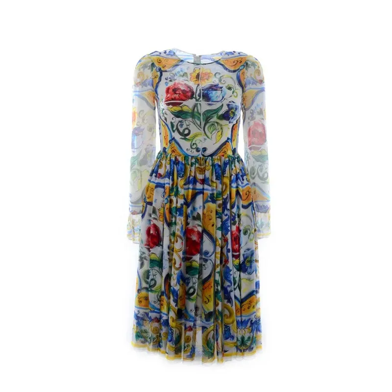 Dolce & Gabbana Silk Maiolica Dress sold by Siebentaschen