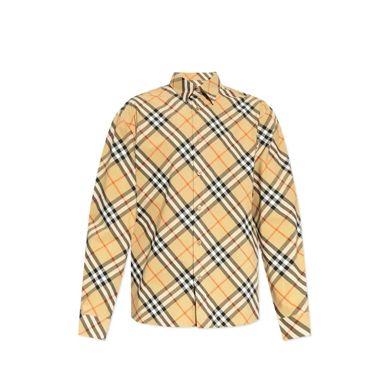 Burberry Checked Plaid Shirt sold by Siebentaschen