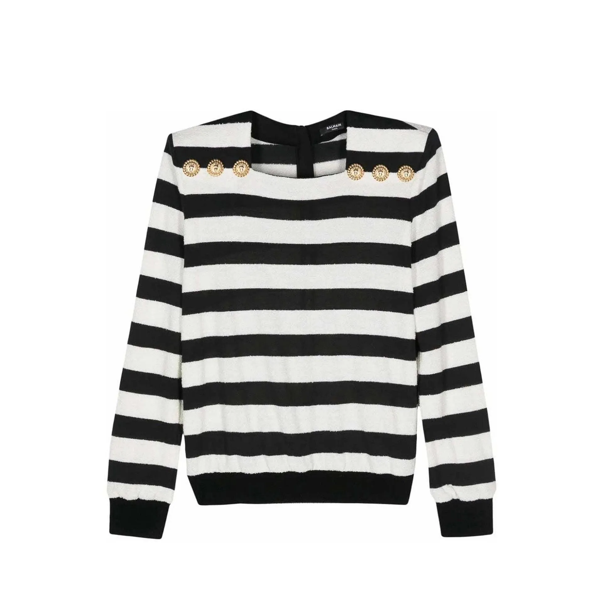 Balmain Striped Jersey Top sold by Siebentaschen