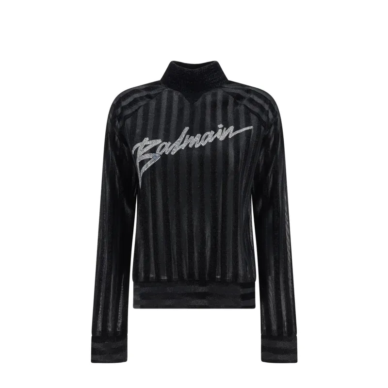 Balmain High-Neck Logo Sweater made by Balmain