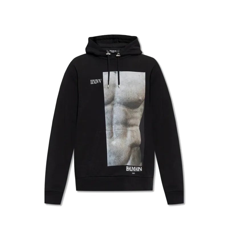 Balmain Cotton Hoodie Sweatshirt sold by Siebentaschen
