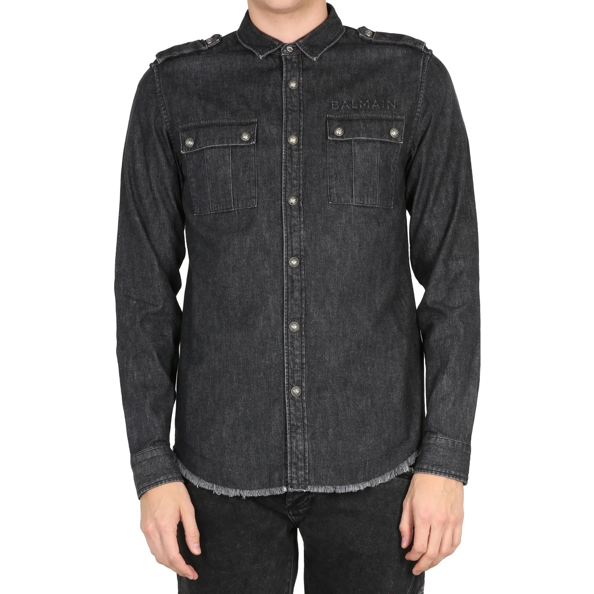 Balmain Cotton Denim Shirt sold by Siebentaschen product image thumbnail 2
