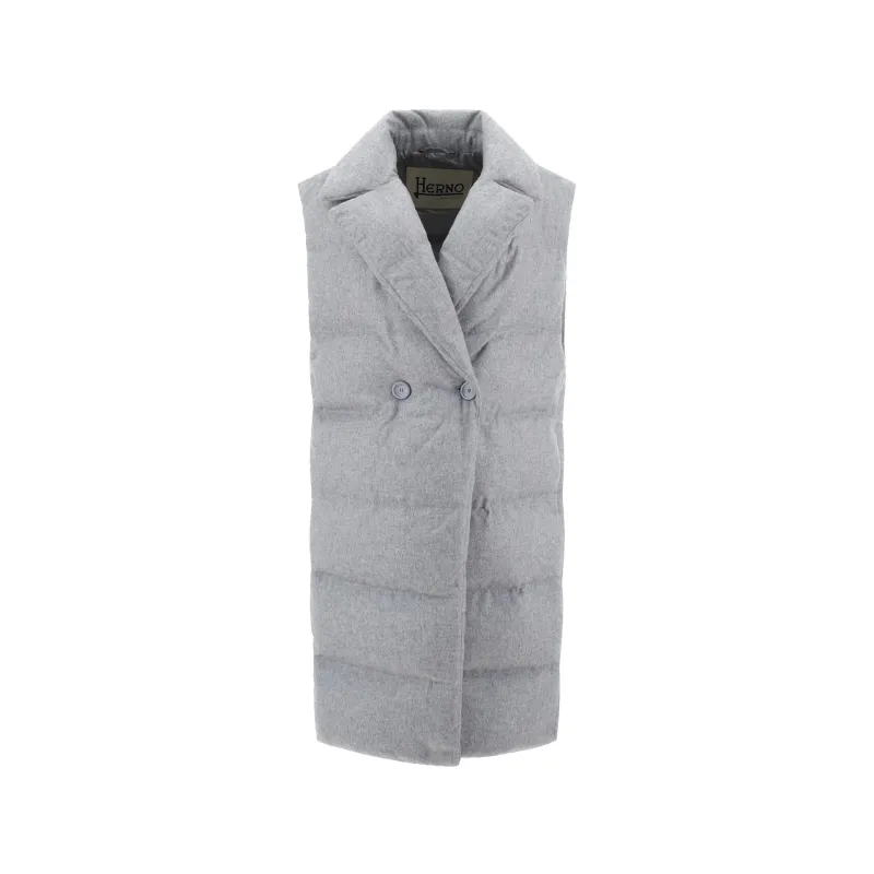 HERNO Padded Long Gilet Coat sold by Siebentaschen