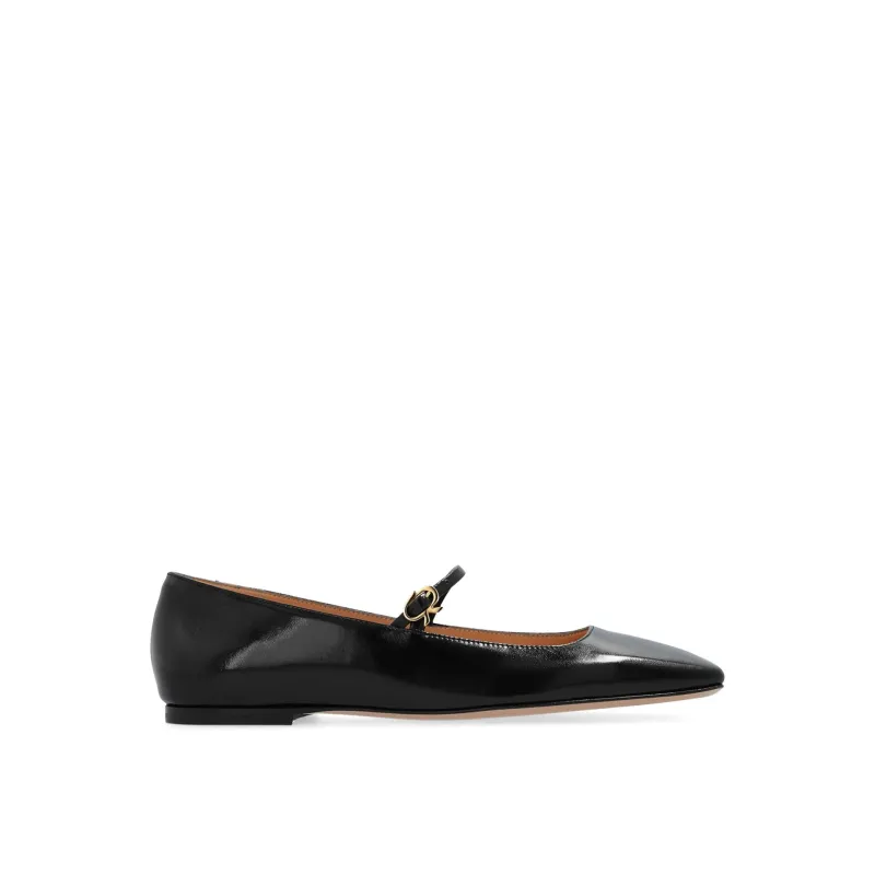 Gianvito Rossi Christina Leather Ballerina Flats sold by Siebentaschen