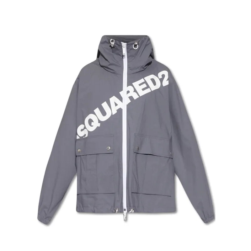 Dsquared2 Logo Hooded Windbreaker sold by Siebentaschen
