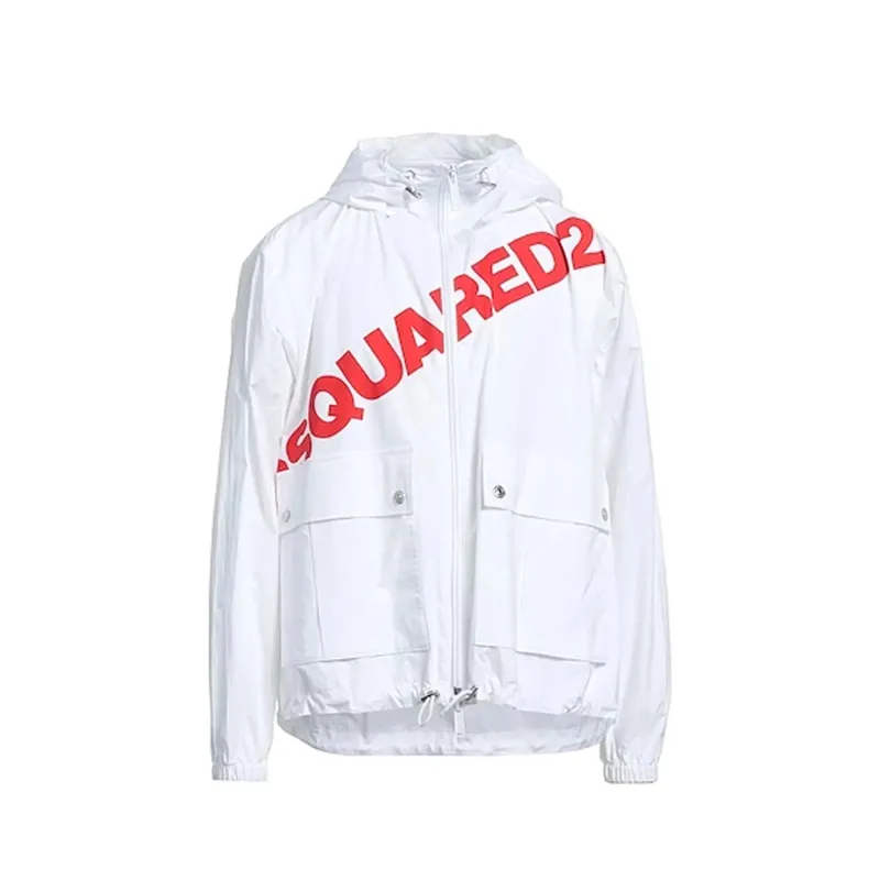 Dsquared2 Logo Hooded Windbreaker sold by Siebentaschen