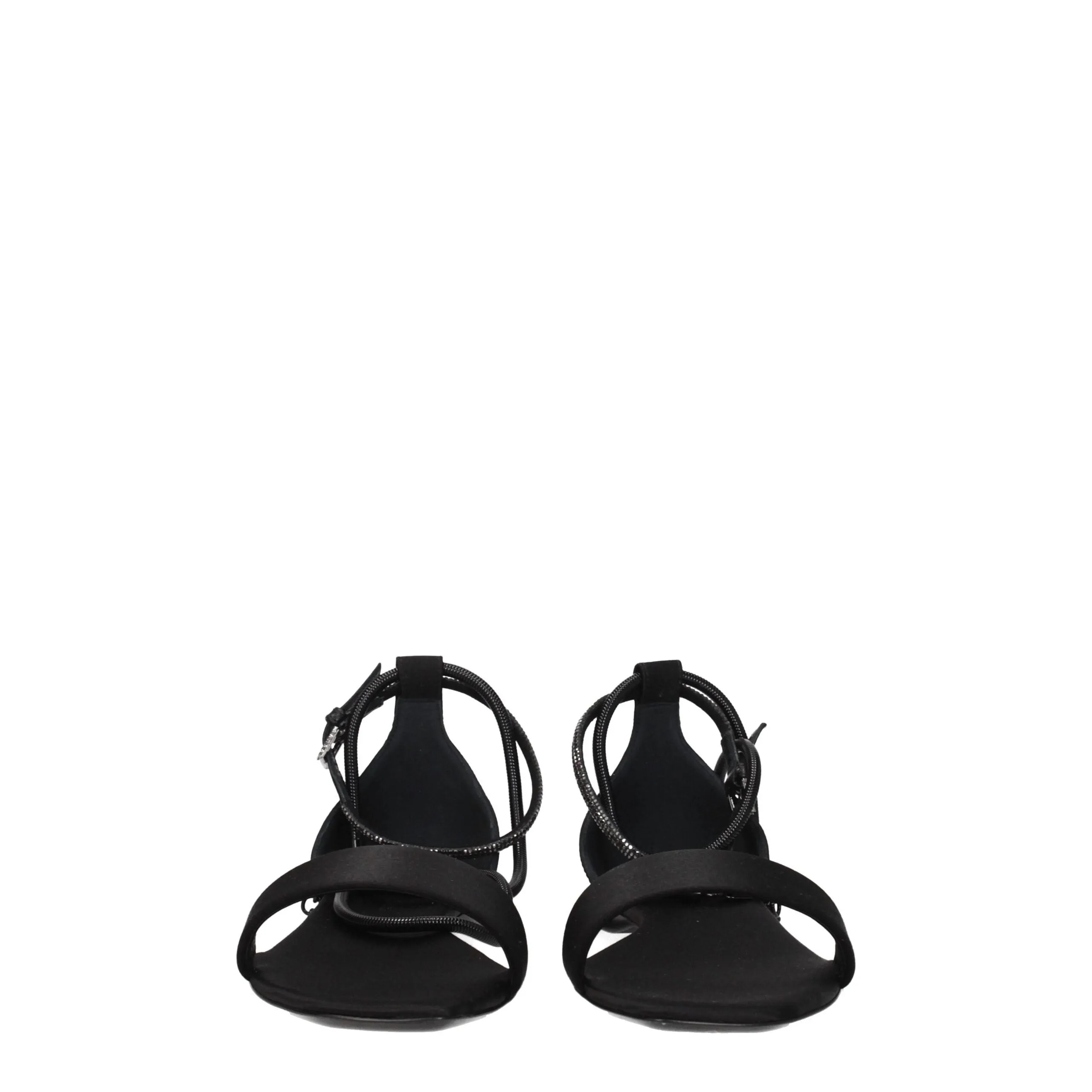 Max Mara Black Satin Flat Sandals sold by Siebentaschen product image thumbnail 3