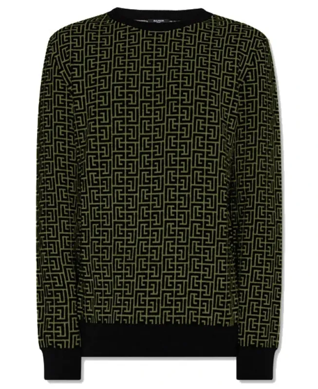 Balmain Sweaters Green Man made by Balmain