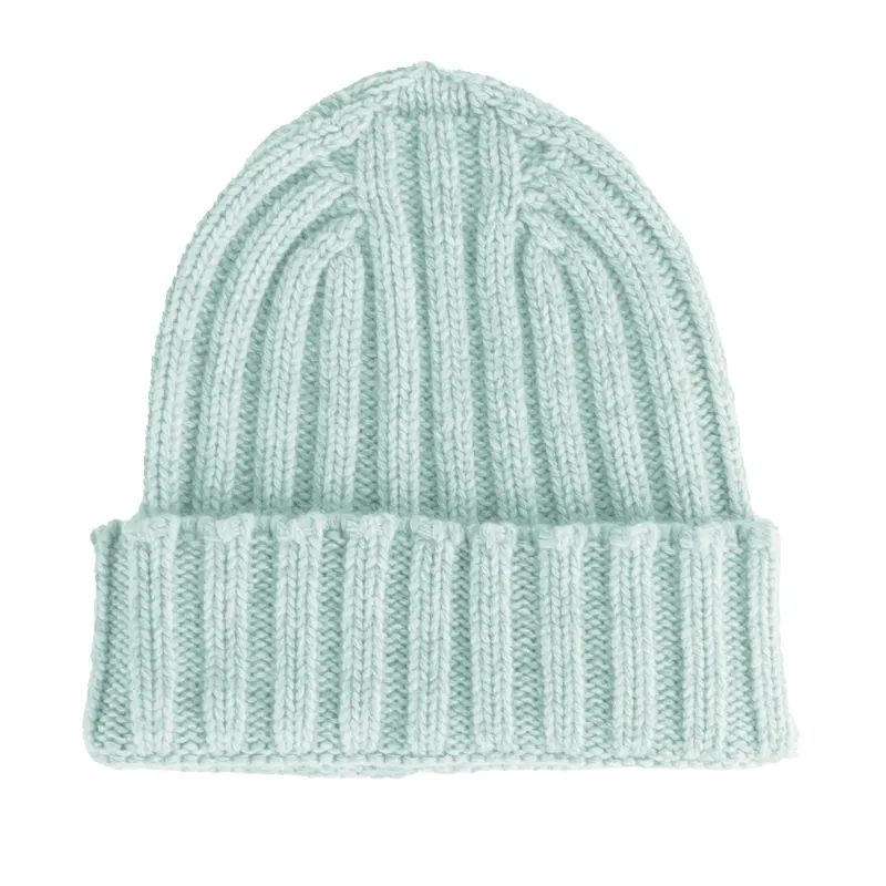 100% Cashmere Caps Light Blue Unisex made by Siebentaschen