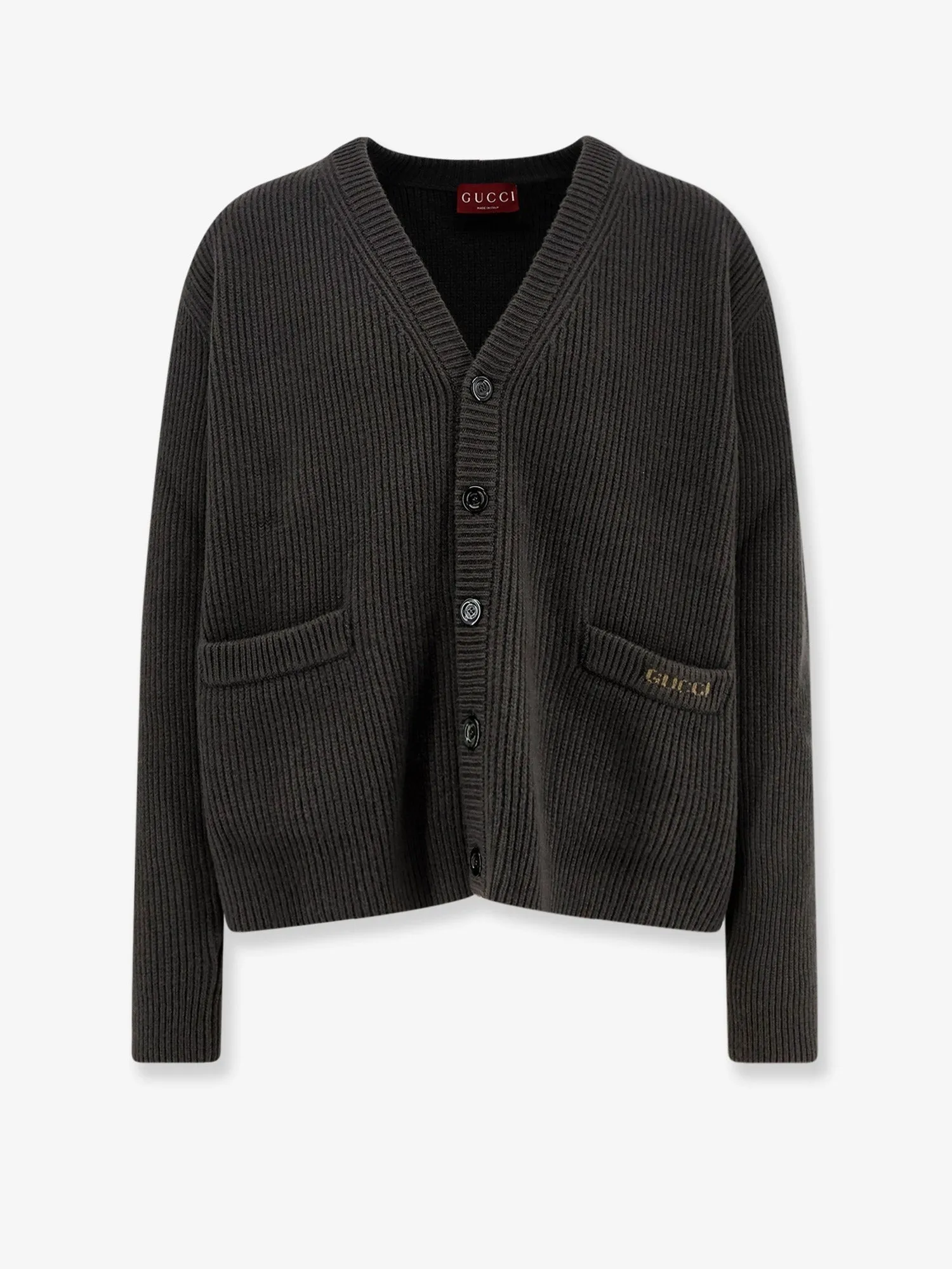 Gucci Ribbed wool and cashmere cardigan sold by Siebentaschen