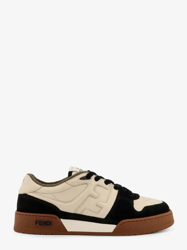 Fendi Fendi leather sneakers with suede inserts sold by Siebentaschen