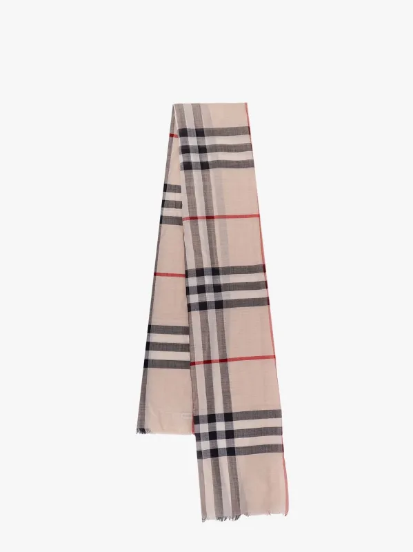 Burberry Certified wool and silk scarf sold by Siebentaschen
