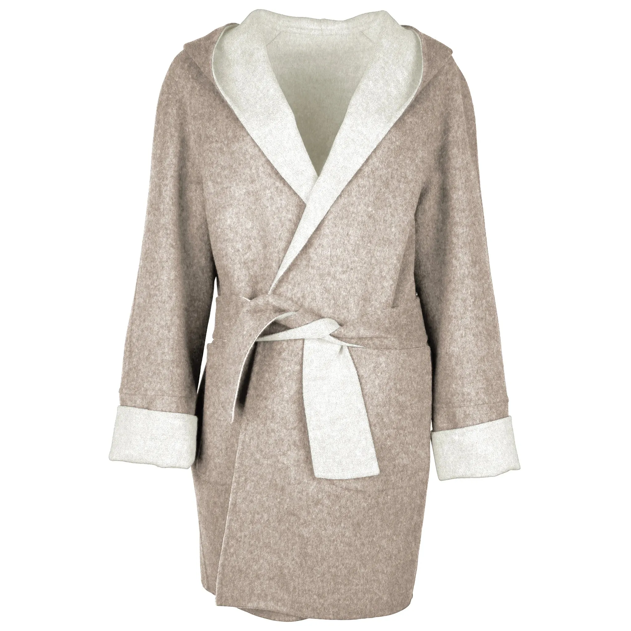 Loro Piana Fabric Coats Beige Woman sold by Siebentaschen