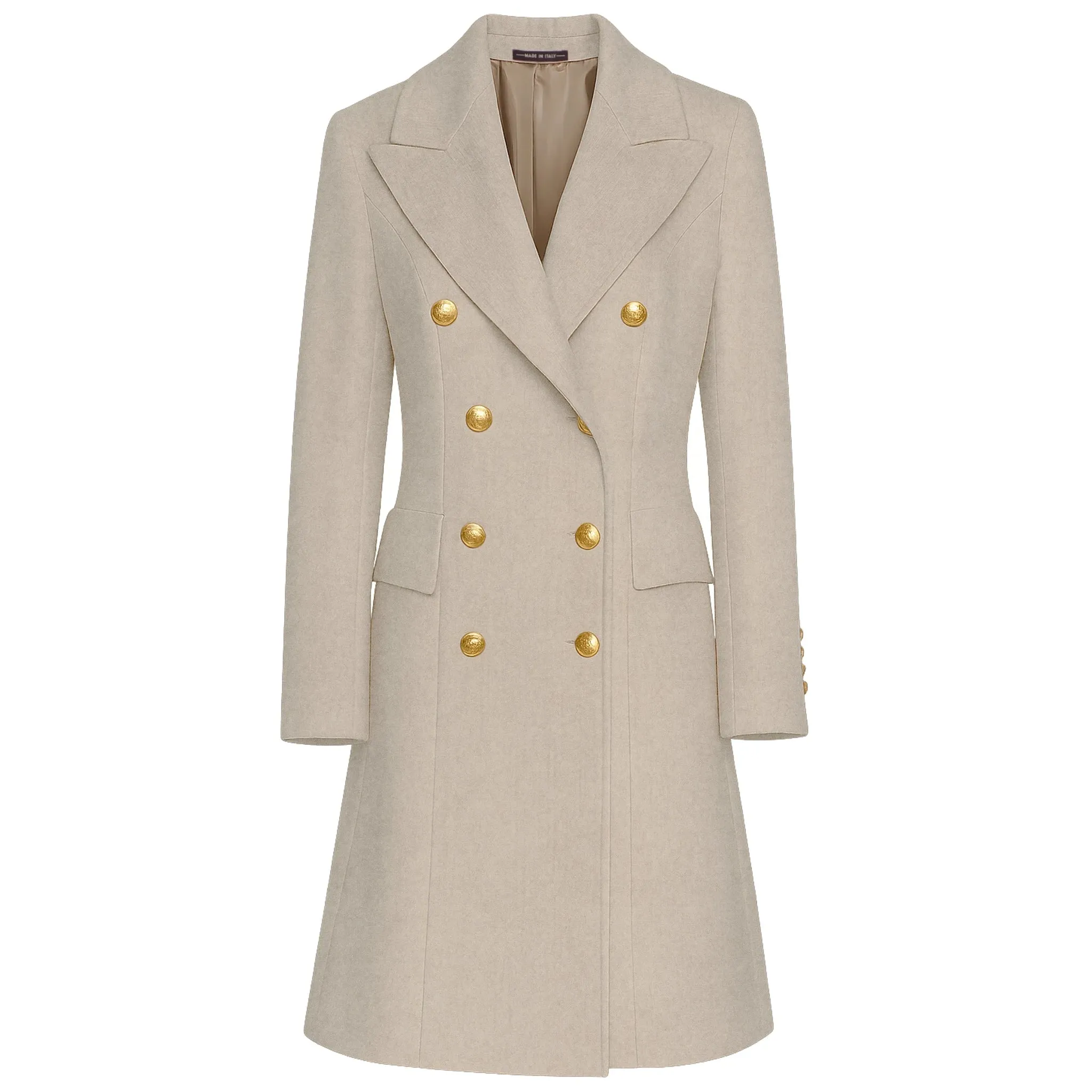 Loro Piana Fabric Coats Beige Woman sold by Siebentaschen