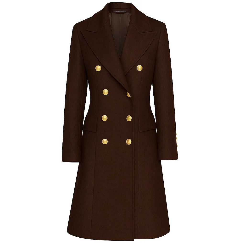 Loro Piana Fabric Coats Brown Woman sold by Siebentaschen