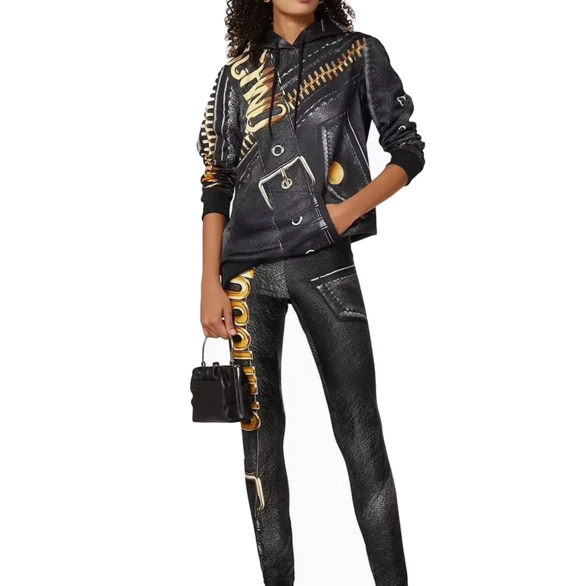 Moschino Marco Biker Hooded Sweatshirt sold by Siebentaschen product image thumbnail 2