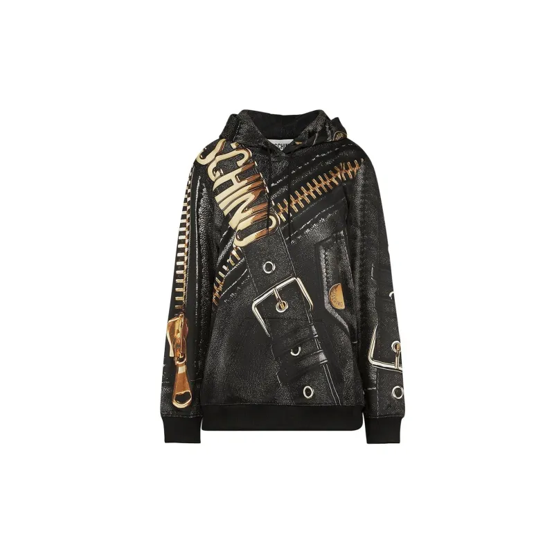 Moschino Marco Biker Hooded Sweatshirt sold by Siebentaschen