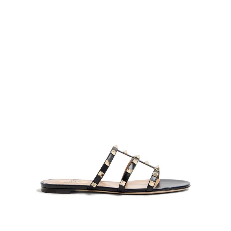VALENTINO GARAVANI Rockstud Low Slide Sandals sold by Siebentaschen