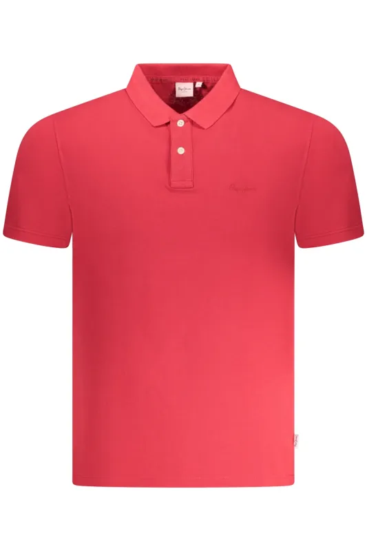 PEPE JEANS MEN S SHORT SLEEVE POLO SHIRT RED made by Pepe Jeans