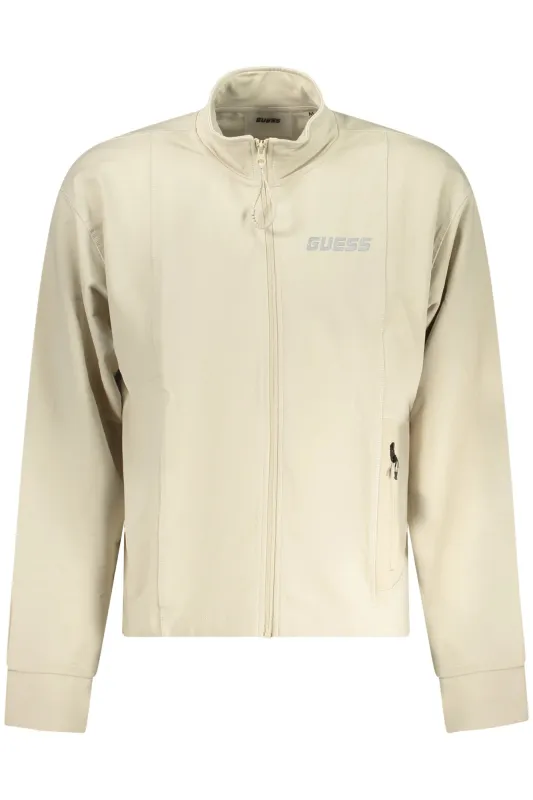 GUESS JEANS MEN S ZIP-UP SWEATSHIRT BEIGE sold by Siebentaschen
